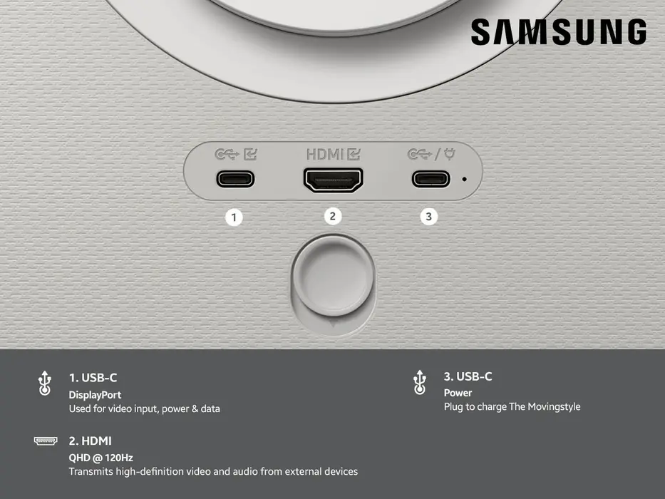 <em>میتوانید پایهگیر را بهعنوان دستهای برای حمل استفاده کنید.</em>