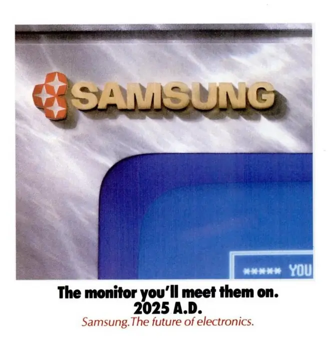 تبلیغ سامسونگ از سال ۱۹۸۸ که سال ۲۰۲۵ را پیش‌بینی می‌کرد.