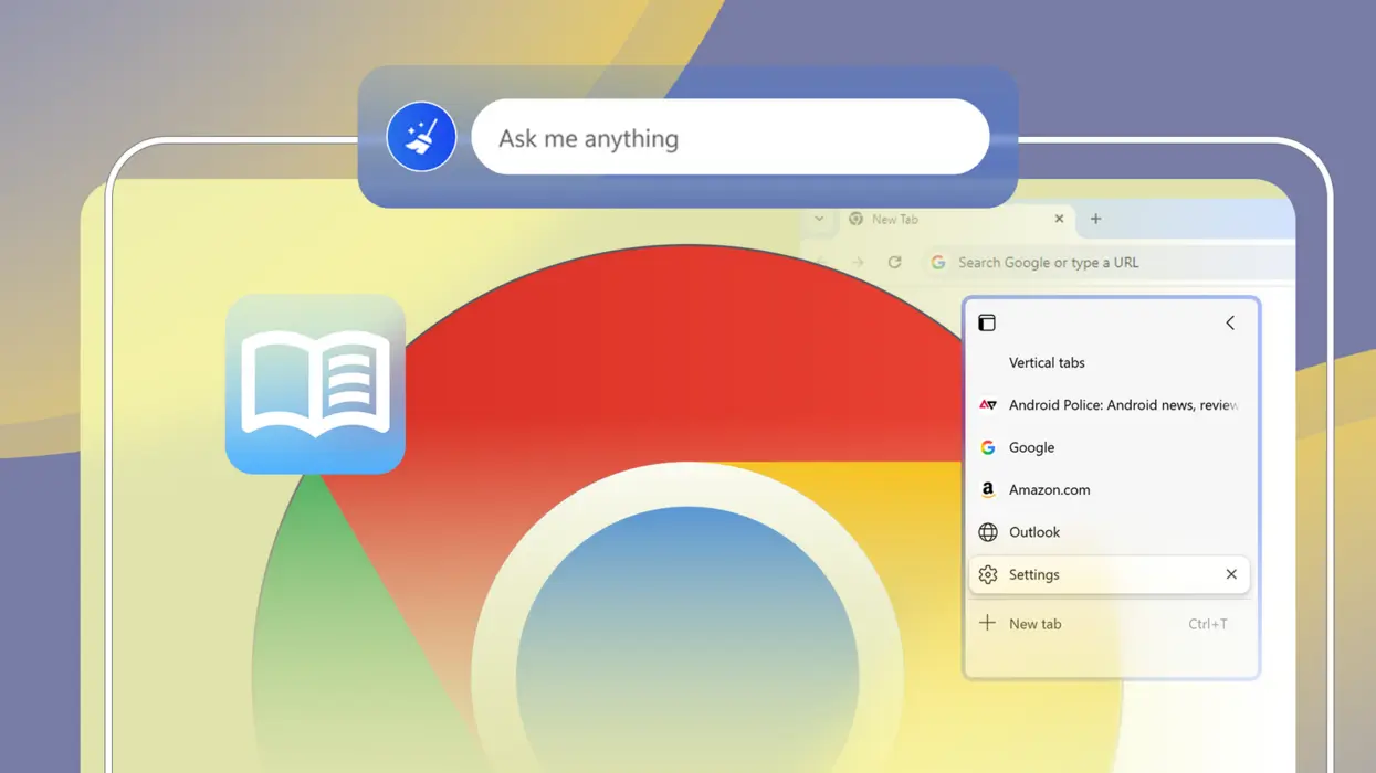 تصویر گرافیکی لوگوی Google Chrome با پوشش‌هایی که نشانگر ویژگی‌های از دست رفته هستند.